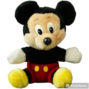 Vintage 70s Disneyland Mickey Mouse 7" Plush Stuffed Toy Collectible Walt Disney